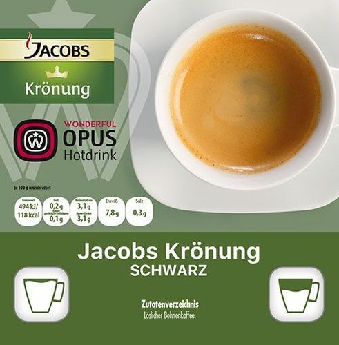 Wonderful Jacobs Kaffee Schwarz 1x25 Cup
